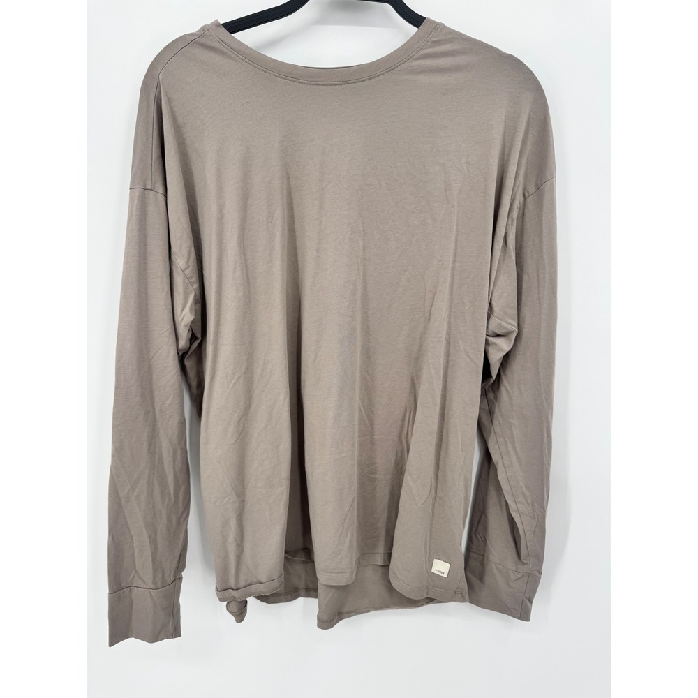 Vuori Long-Sleeve Feather Tee Women M Neutral Oversized VW1028